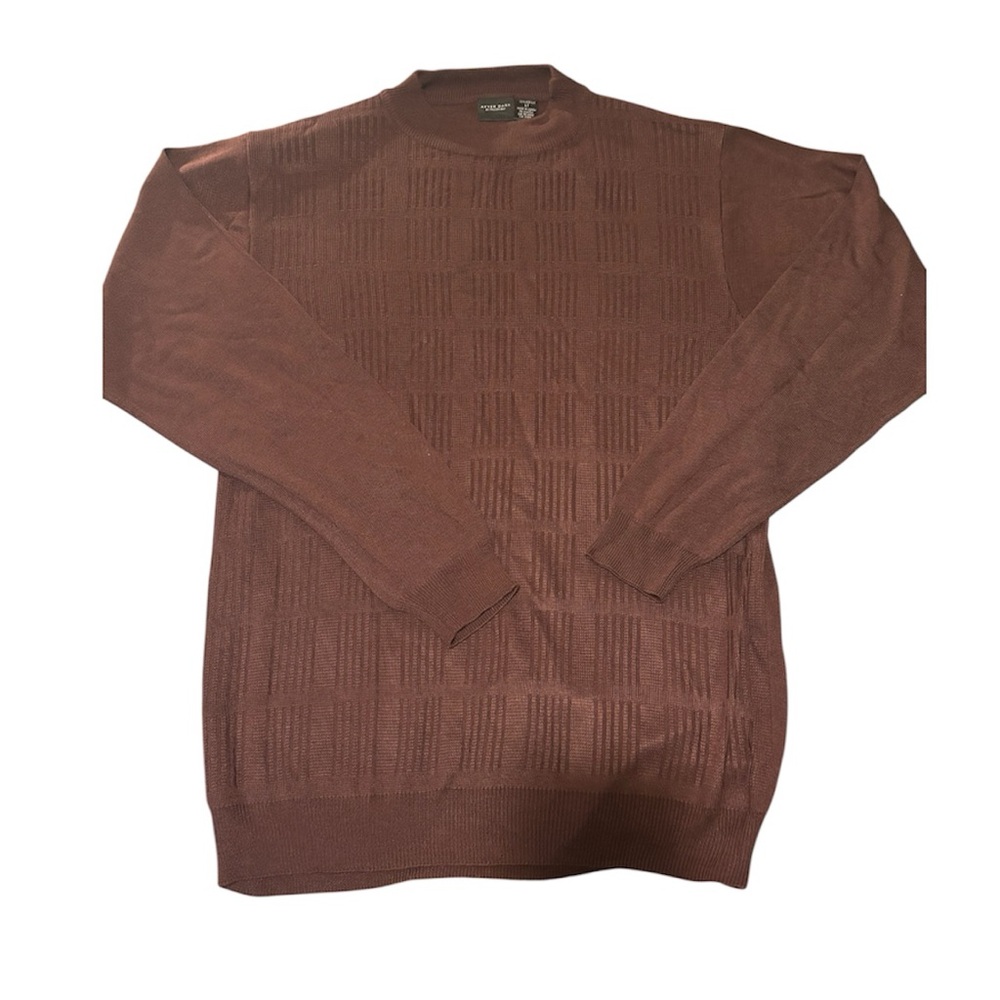 Elegant Brown Crewneck Sweater for Men